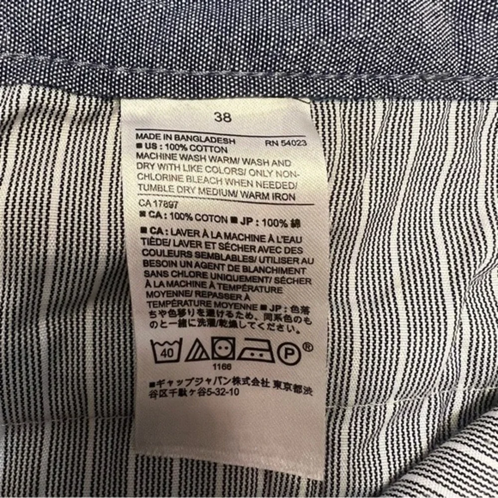 Banana Republic Aiden‎ Shorts Aqua Blue 100% Cotton Flat Front Chino Size 38